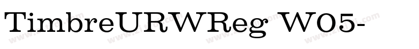 TimbreURWReg W05字体转换